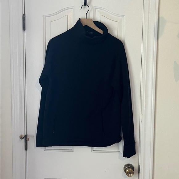 Athleta | Polartech Funnel Neck Sweatshirt Black Medium Workout Athleisure Yoga - Picture 5 of 11